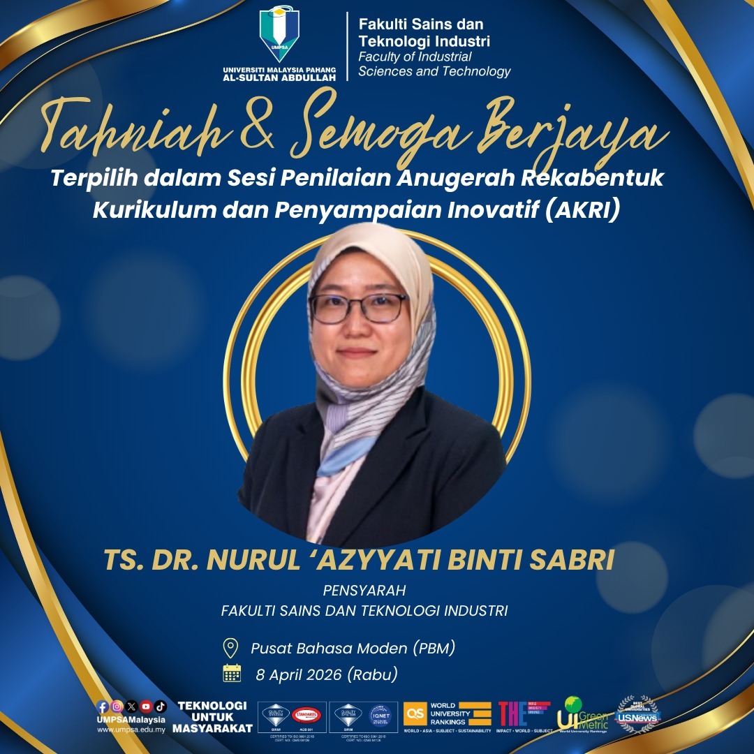 Pensyarah FSTI Terpilih ke Sesi Penilaian AKRI 2026